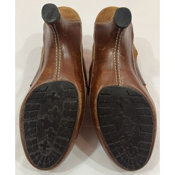 Cole Haan Shoes Womens 6.5 B Clog‎ Heeled Mules  Brown Leather & Suede Slip On - Picture 5 of 5